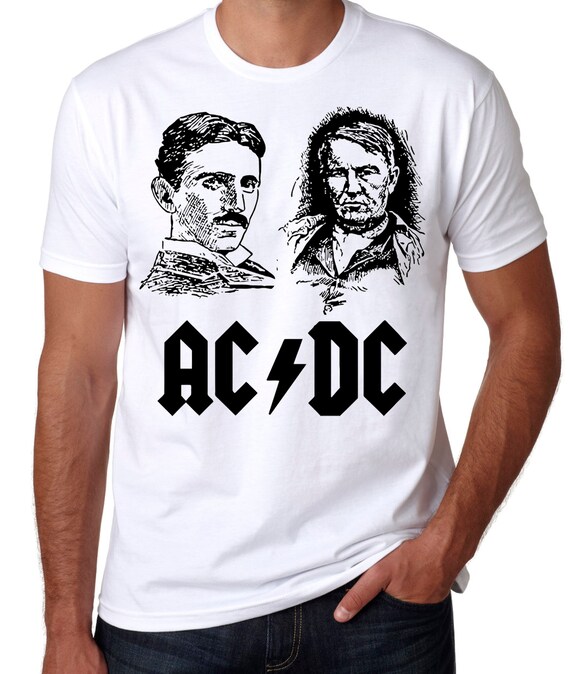 ac dc tesla edison t shirt