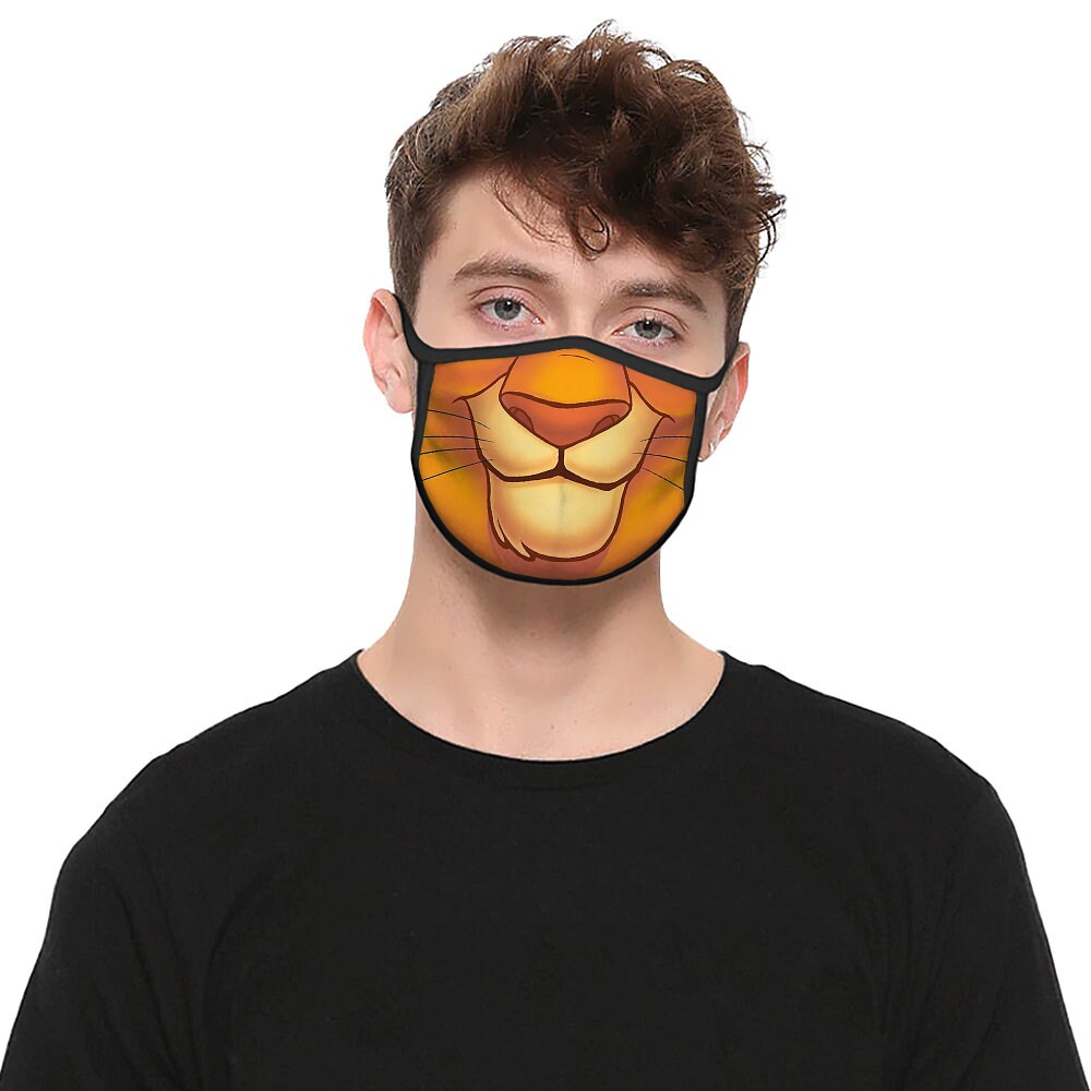 The Lion King Simba Face Mask Disney Cartoon Mask Reusable Etsy