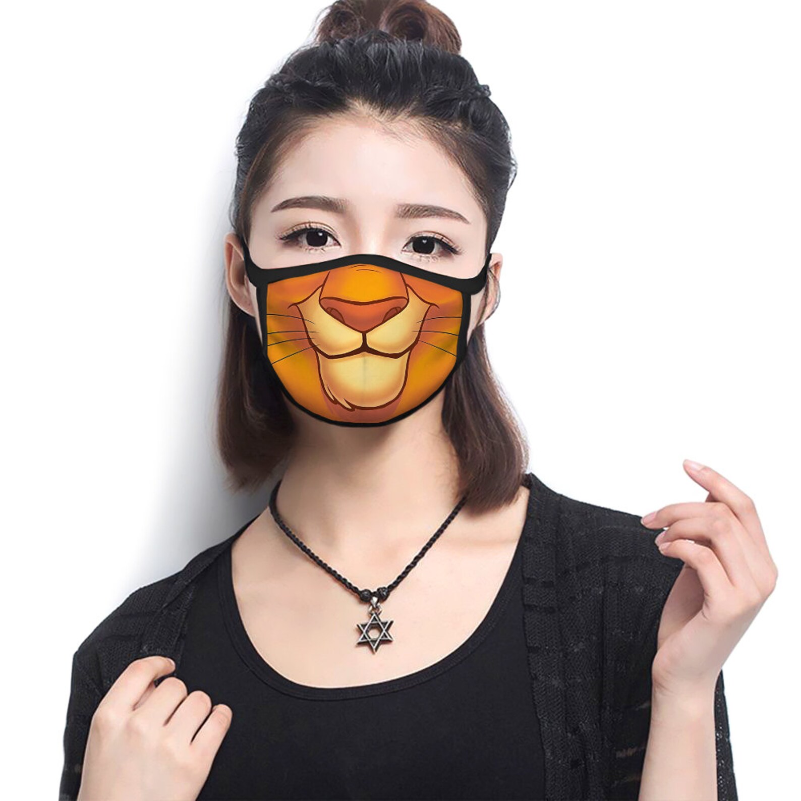 The Lion King Simba Face Mask Disney Cartoon Mask Reusable Etsy