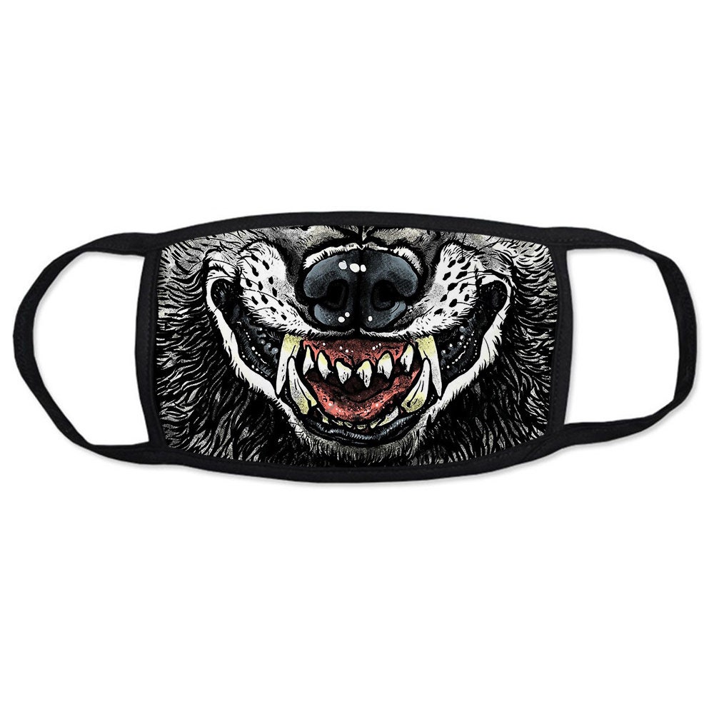 Arctic Wolf Art Face Mask Animal Halloween Fashion Mask | Etsy