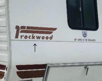 1982 Vintage Chevy Rockwood Graphic RV Camper Decals (Set Of 2) New