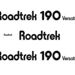 May include: Black and white logo for Roadtrek 190, a vehicle brand, with the word "Versatile" in smaller font below.