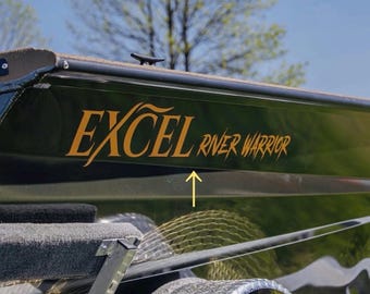 Excel River Warrior Boat Yacht Decals 2PC Set New Universal Oracle