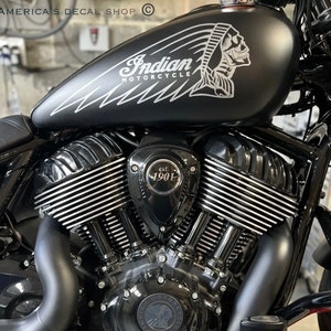Custom Indian Motorcycle Gas Tank Decals 2PC Set New Handcrafted