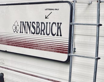 1992 Vintage Gulf Stream Innsbruck Lettering RV Camper Decals (Set Of 2) New