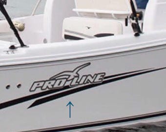 Proline Vintage Graphic Boat Yacht Decals 2PC Set Vinyl Large New USA