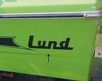 Vintage Lund Boat Yacht Decals 2PC Set Vinyl High Quality New Oracle