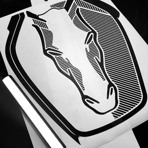 2024 Aangepaste handgemaakte Mustang Dark Horse 4PC Set Hood Windshield Graphics Decals Kit