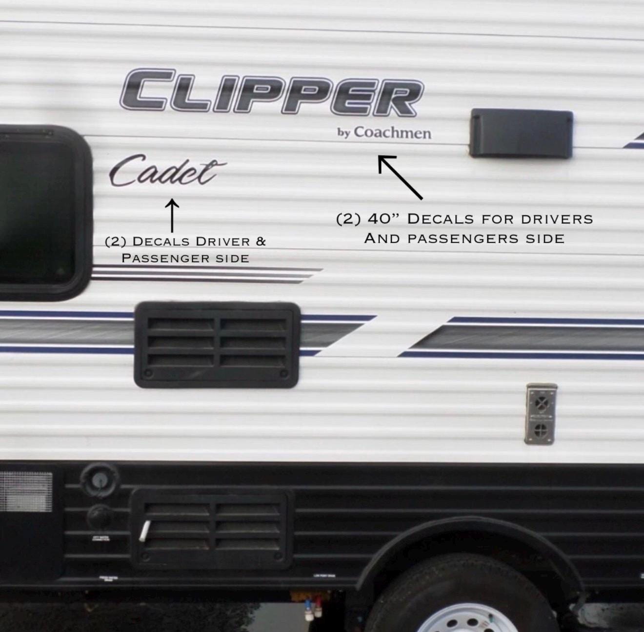 Clipper by Coachmen Cadet RV Trailer Decals (set of 4) – New Oracle ...