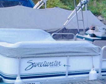 Sweetwater Script Boat Yacht Replacement Decals 2PC Set Vinyl New
