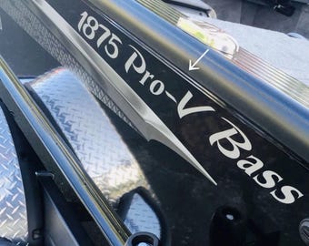 Lund 1875 Pro V Bass Boat Yacht Decals 2PC Set Vinyl New Universal Oracle