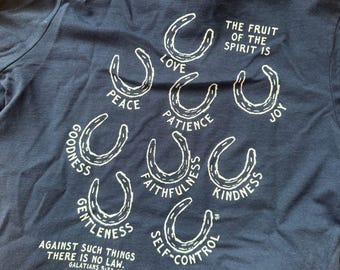 Kids Western Fruit of the Spirit Horse Shoe Long Sleeve Tee