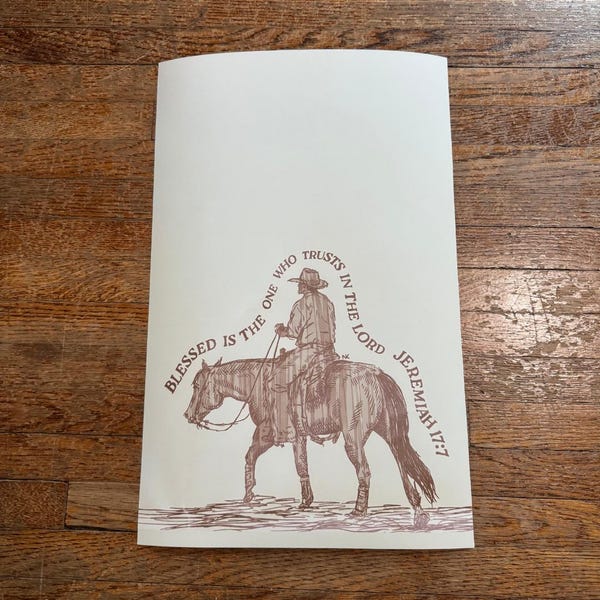 Bienaventurado el que confía en el Señor. Impresión Vaquera - Jeremías 17:7