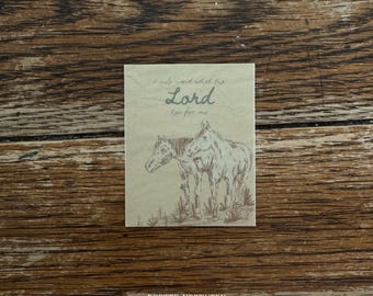 I Only Want What the Lord Has For Me Western Horse Sticker