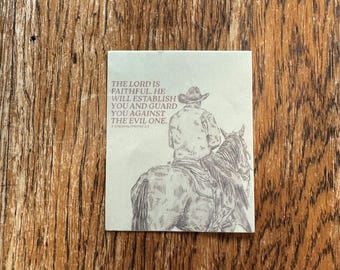 The Lord is Faithful Cowboy Sticker - 2 Thessalonians 3:3