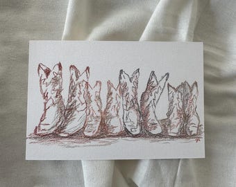 4x6 Original Colored Pencil Drawing "Boots"