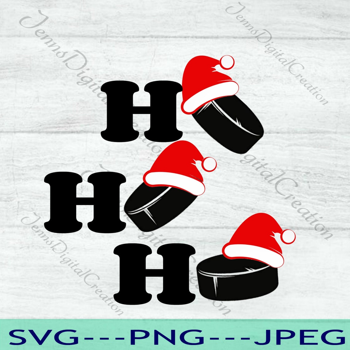 Ice Hockey Christmas Decal Use It This Digital SVG File to - Etsy