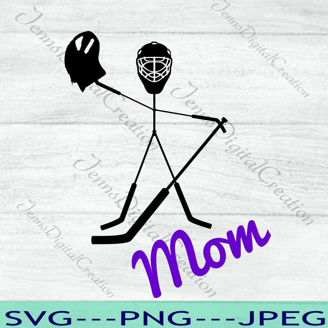 Ice Hockey Goalie Mom Digital Svg File for Use on Shirts, Car Windows