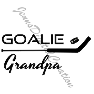 Arquivo SVG digital do vovô do goleiro de hóquei no gelo. Ótimo para usar praticamente qualquer coisa que você possa imaginar! Presentes para o vovô, camisas, chapéus, canecas, etc.