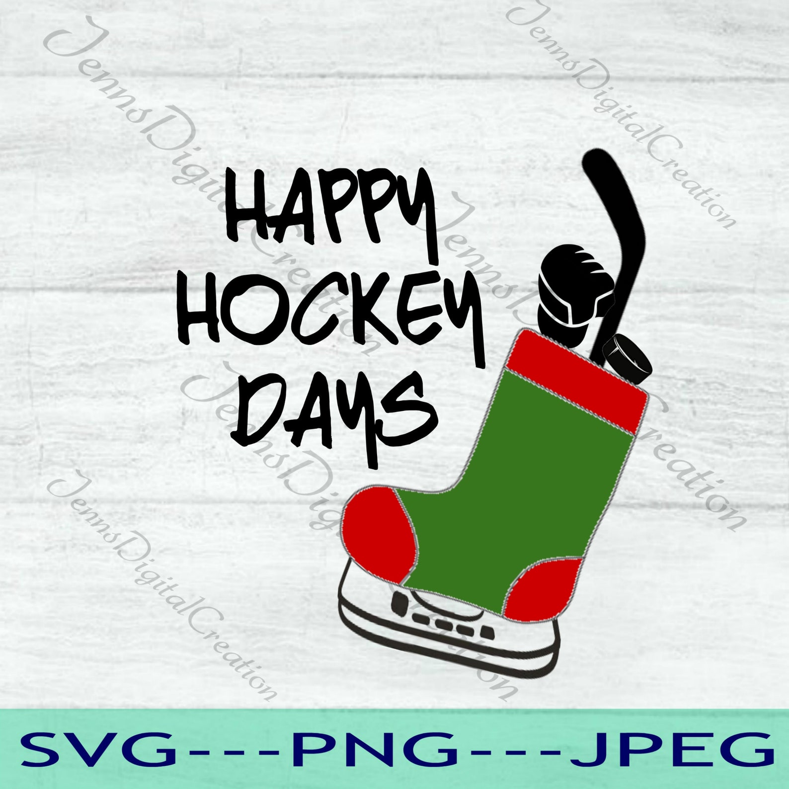 Ice Hockey Christmas Decal Use This Digital SVG File to Show You Are