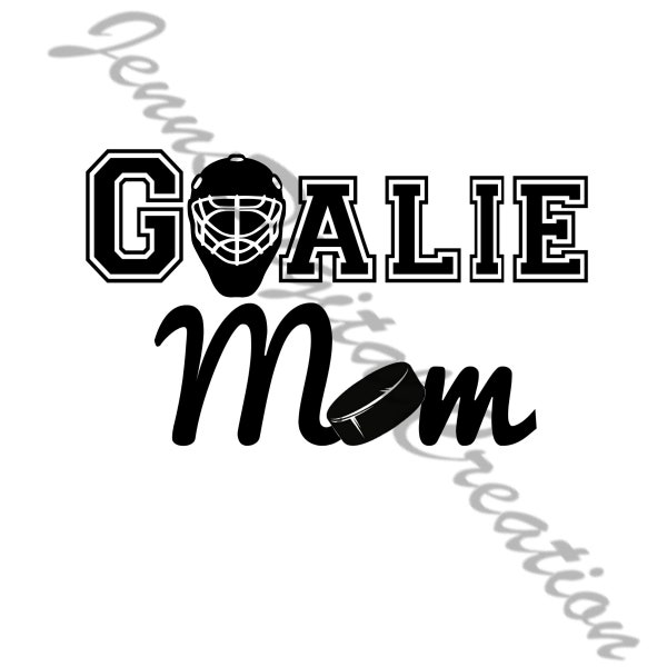 Ice Hockey Goalie Mom digital svg file for use on shirts, car windows, mugs, hats, water bottles, and so much more!