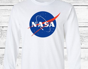 red nasa long sleeve shirt
