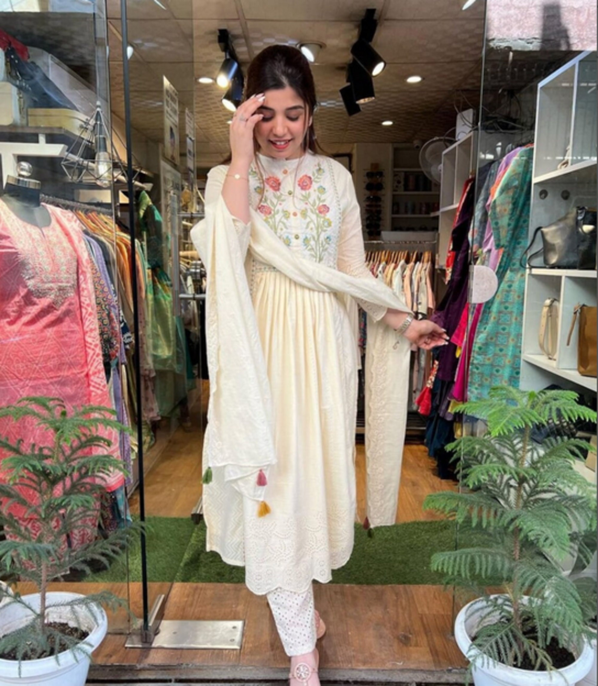 Latest Indian Designer Cotton Embroidered Kurta Set for Women - Etsy