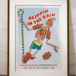 Póster inspirado en Blood Bowl 'Slippin' In The Rain'