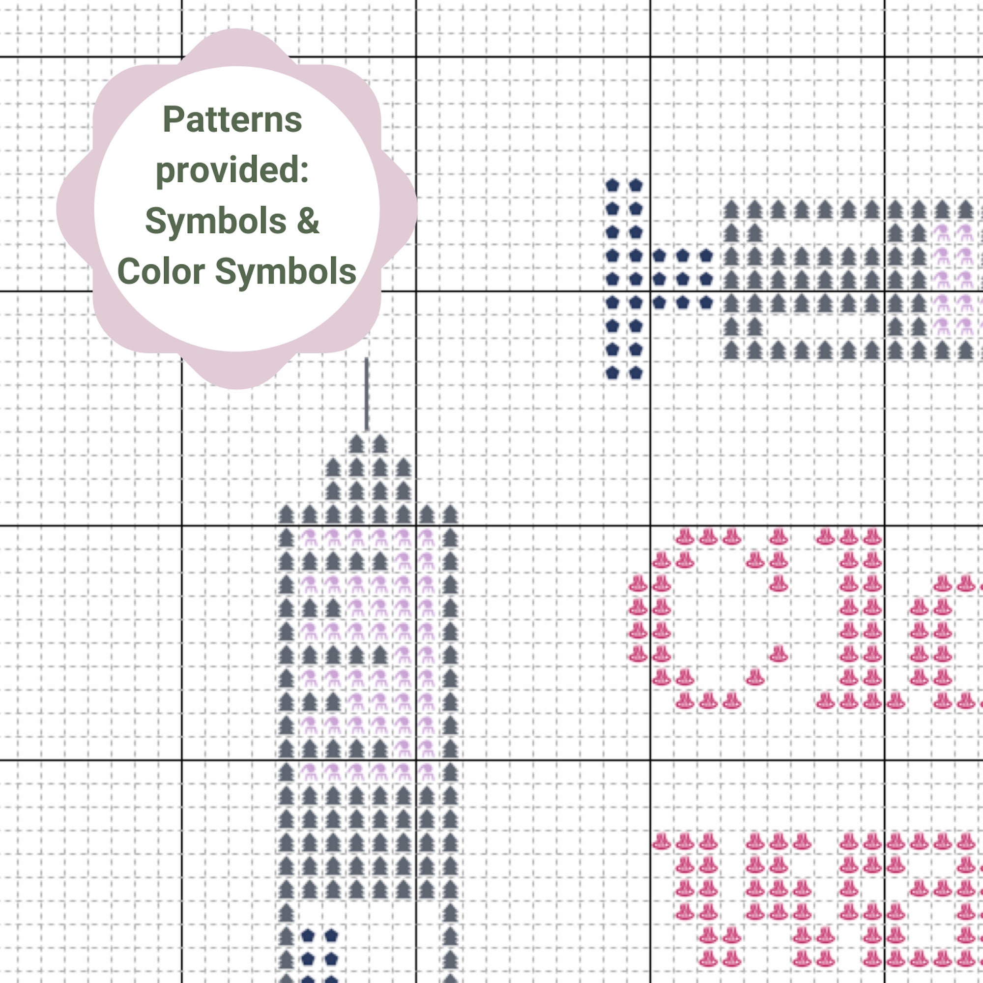 Modern Hope cross stitch pattern PDF/Counted Cross stitch/ | Etsy