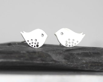 Boucles d’oreilles Bird Stud Large Dove Bird Stud Stud Earrings 925 Sterling Silver Bird Stud Earrings Animal Stud Earrings Cadeau pour elle