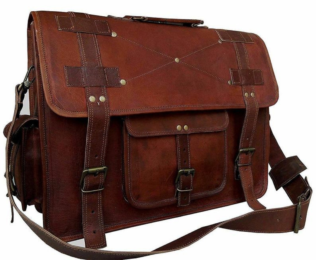 Mothers Day Gift Leather Messenger Bag Leather Laptop - Etsy