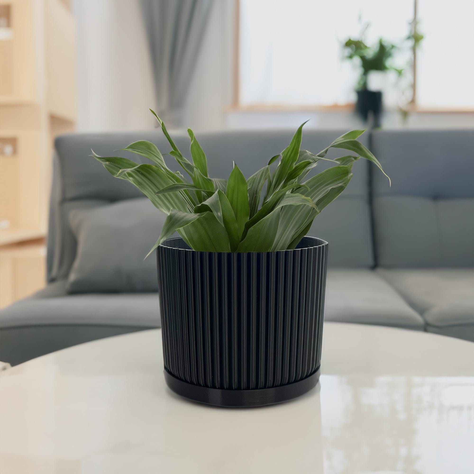 Gepege Vasi da interno per piante, fioriera in ceramica con foro di drenaggio, 24,4 cm + 19,6 cm + 15,2 cm. Vaso per fiori di orchidee grasse - Smalto arcobaleno perlato
