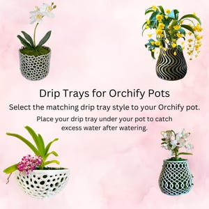 Drip Trays For Orchify Planters: matching drip trays for orchid pots