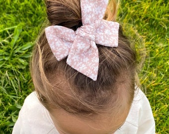 Fiocco per capelli da bambina, fard, clip floreale, idea regalo per bambini, fascia per capelli, accessori per capelli per neonati, elastici per corrispondenza, mamma rosa, baby shower presente