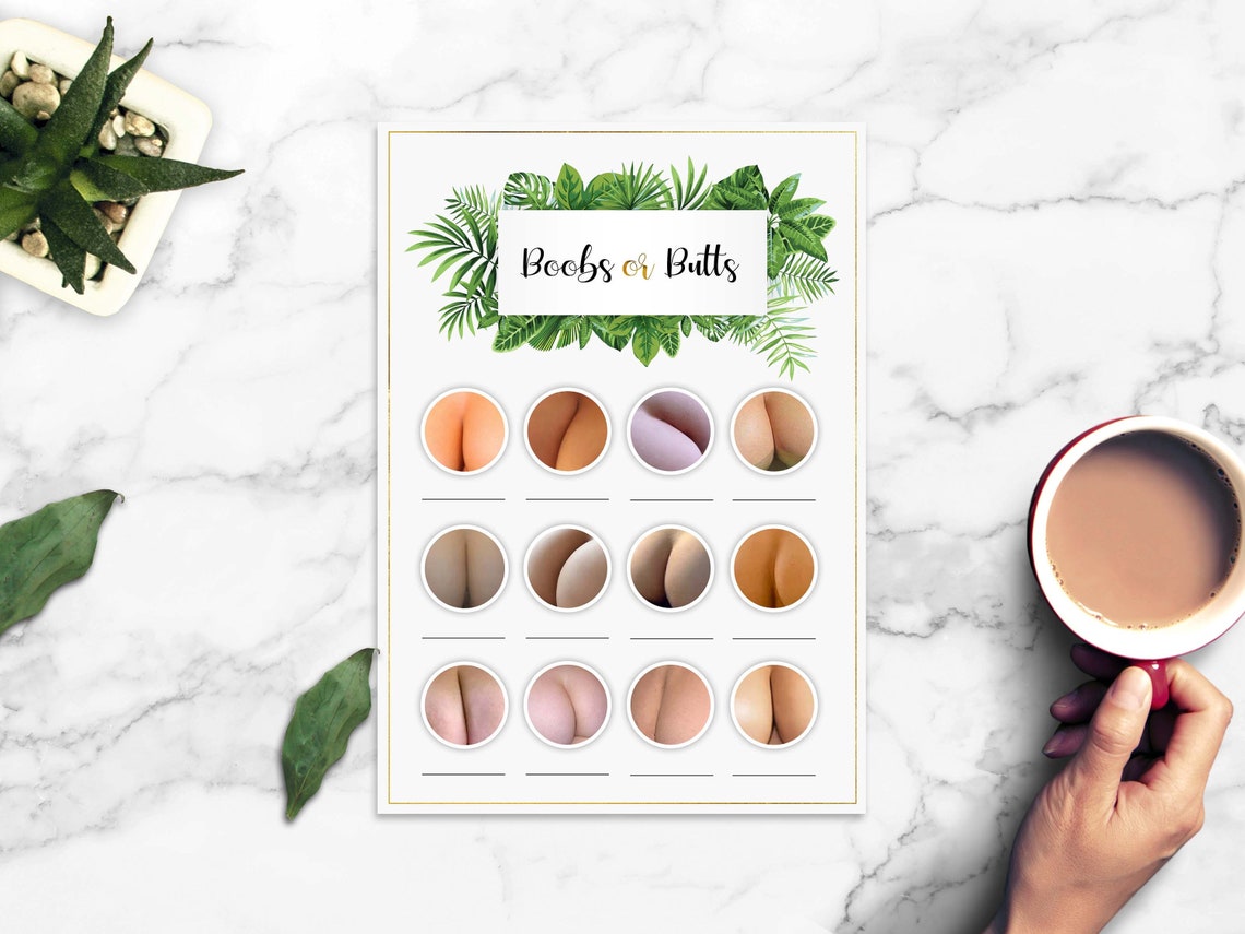 Baby Shower Boobs or Butt Game Printable Baby Shower Games - Etsy UK