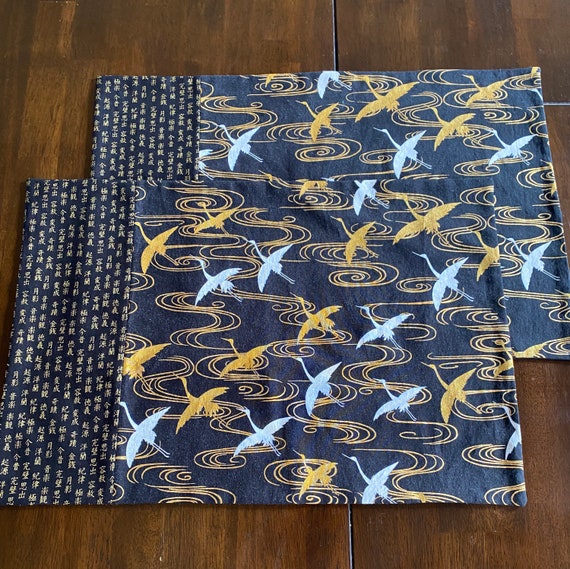 Japanese fabric placemats set of 2 Etsy