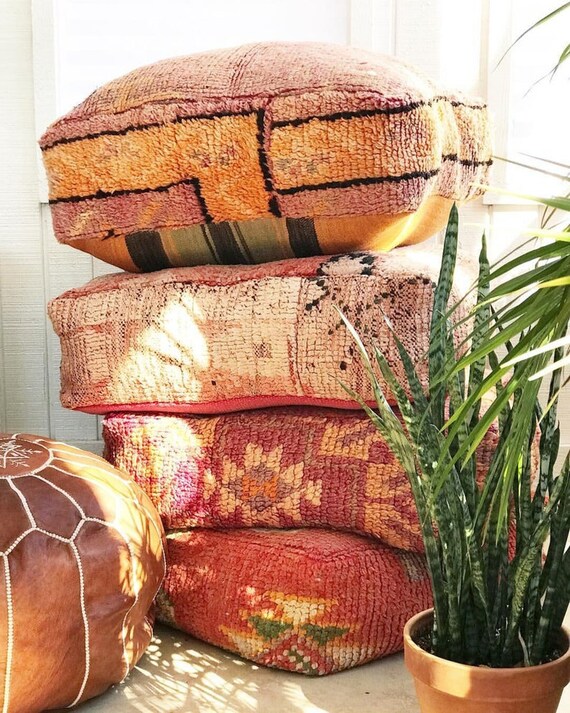 Outdoor moroccan pouf deals