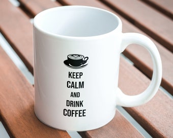 Keep calm svg, Coffee gift, Cafe sign, Keep calm print, Keep calm and drink coffee