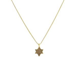 Star of David-Dainty Gold Plated Sterling Silver Handmade in Israel