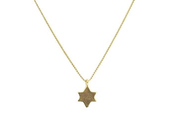 Dainty Star of David-Sterling Silver Handmade in Israel- Gold Plated Star of David