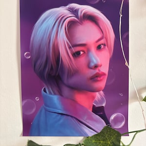 Stray Kids Bubble Felix Art Print Gift for Stays