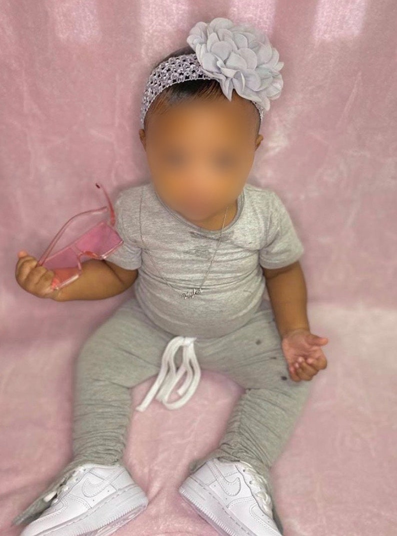 Stacked Pants Set With Matching Tshirt Baby & Kids Girl Etsy