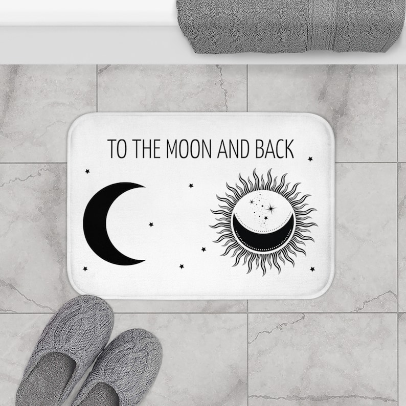 Moon and Star Accessories Bath Decor Bathroom Decor Unique Bathroom Decor To The Moon And Back Shower Curtain