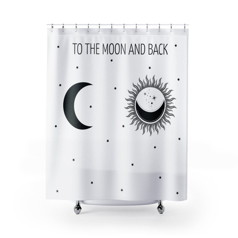 Moon and Star Accessories Bath Decor Bathroom Decor Unique Bathroom Decor To The Moon And Back Shower Curtain
