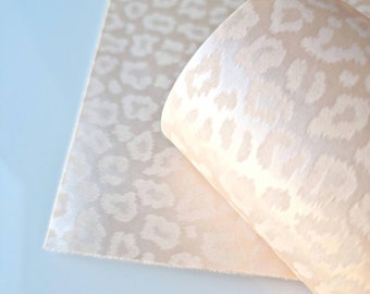 Nude Leopard Print sheet, Bow Making Fabrics, Animal Print Fabrics