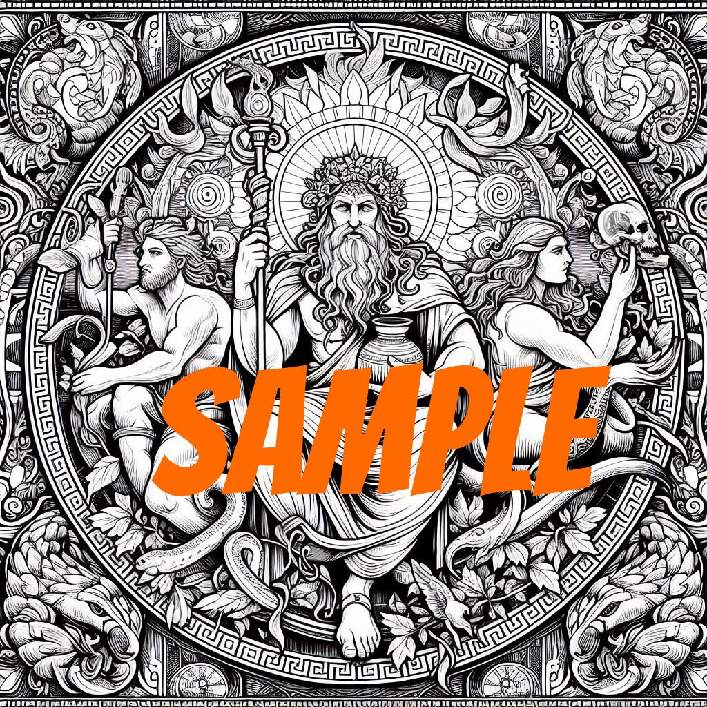 Greek Gods Coloring Pages - Etsy