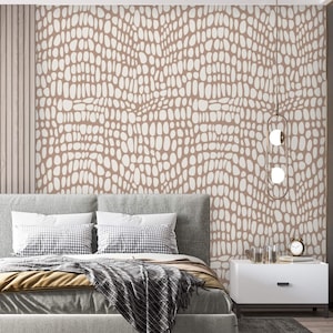 Abstract neutral wallpaper minimalist Peel and stick removable or Traditional non woven wallpaper