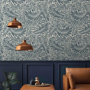 Vintage Botanical Wallpaper: Leaves, Herbs & Flowers - Peel and Stick or Traditional