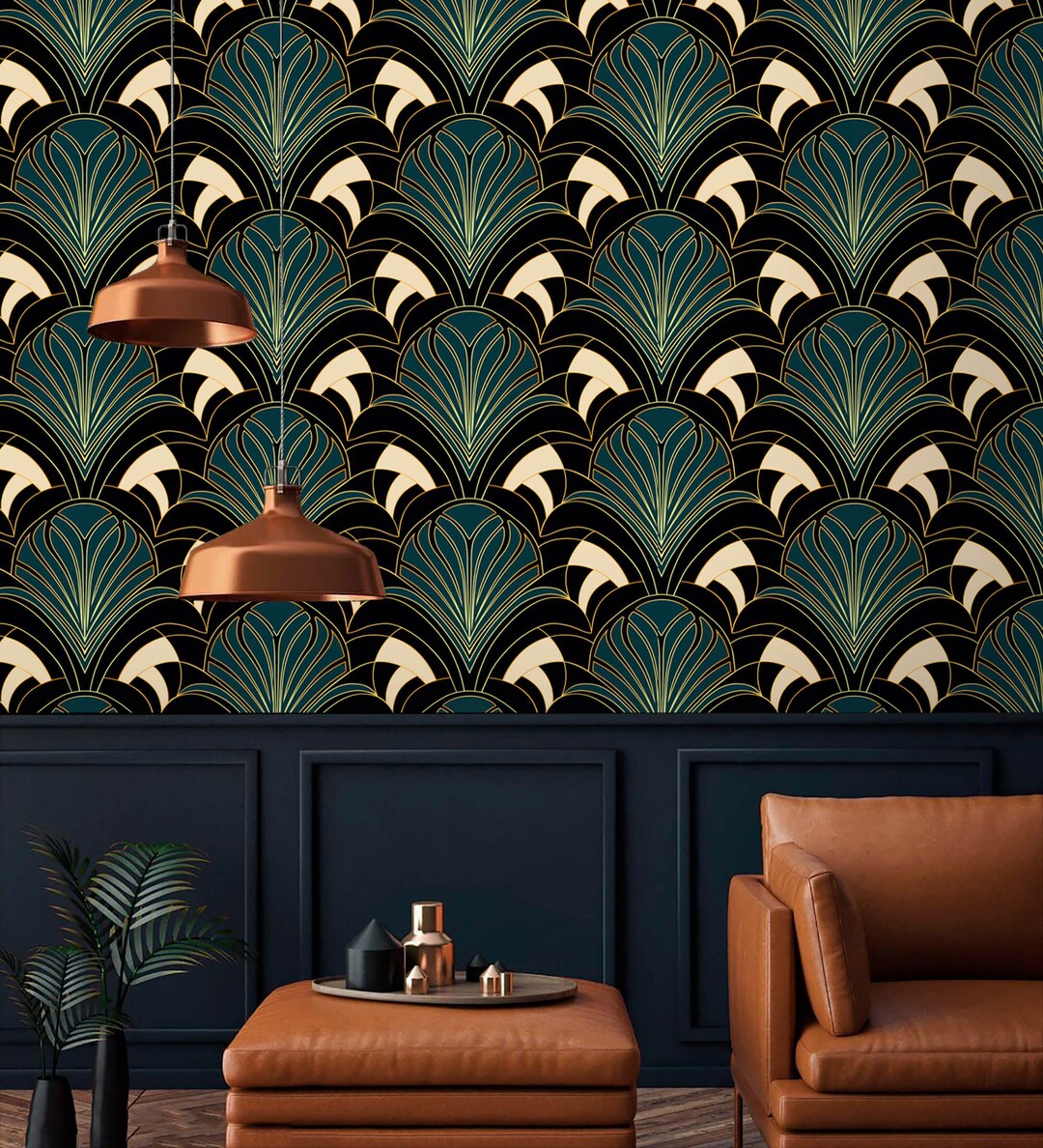Dark Teal Peel And Stick Wallpapernull
