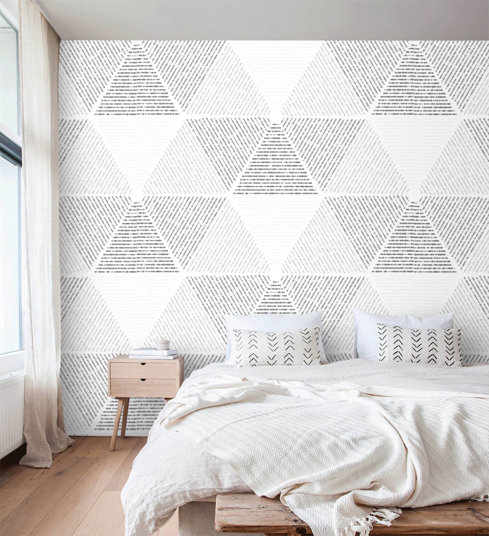 Wallpaper Minimalist Geometric Peel and Stick Modern Wallpaper | Etsy